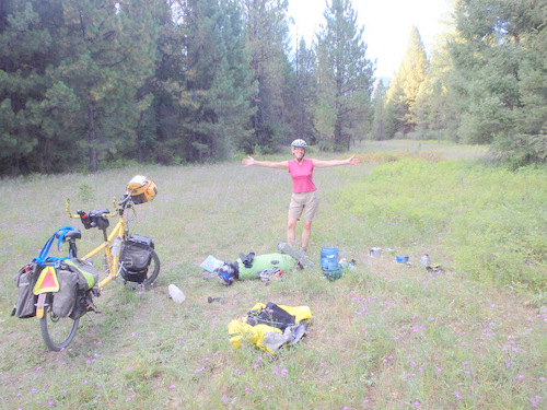 GDMBR: We found a nice place to camp next to a creek.